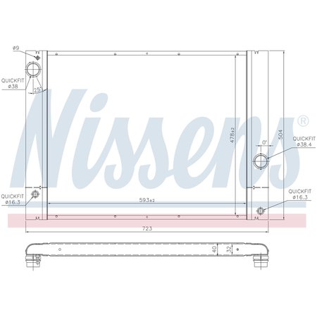 NISSEN Nissens Radiator, 60772 60772